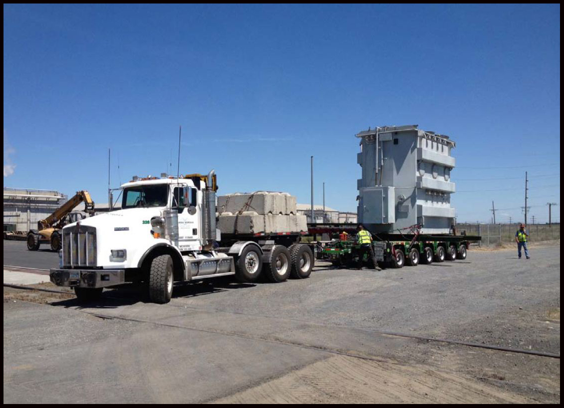 Transport & Rigging of Transformer to Repair Facility and Return to Hermiston, OR Transport & Rigging of Transformer to Repair Facility and Return to Hermiston, OR