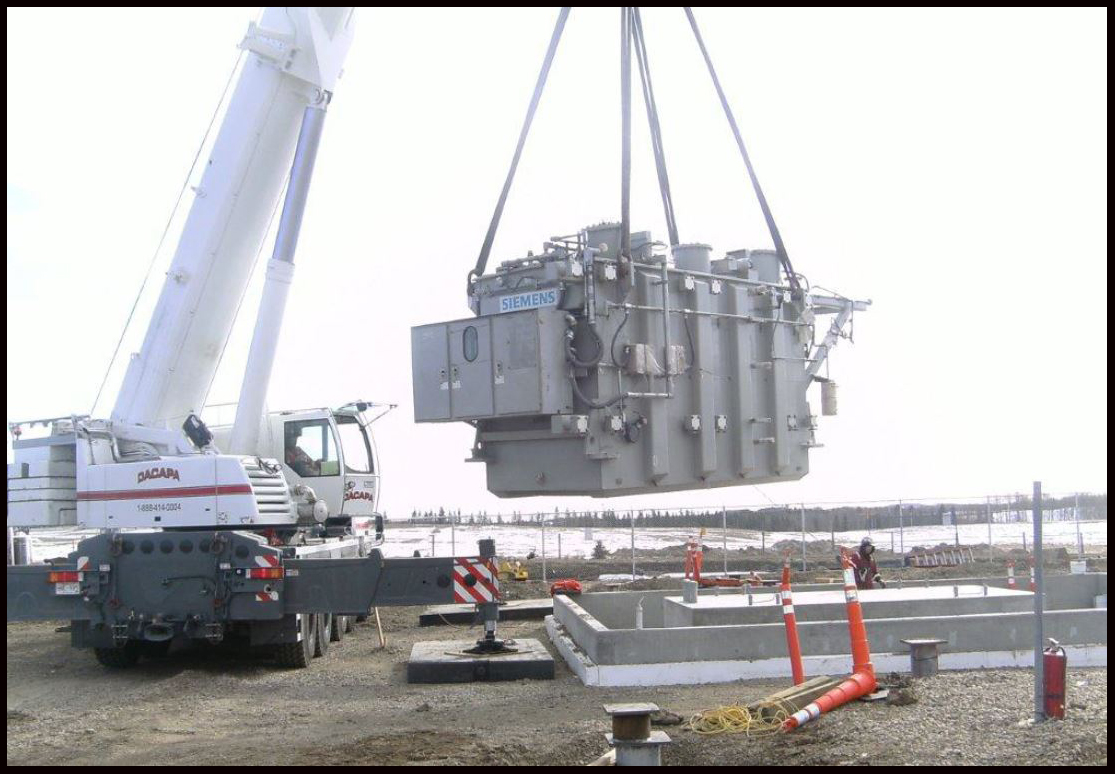 Transport & Rigging of Shunt Reactor to Keystone, AB Transport & Rigging of Shunt Reactor to Keystone, AB