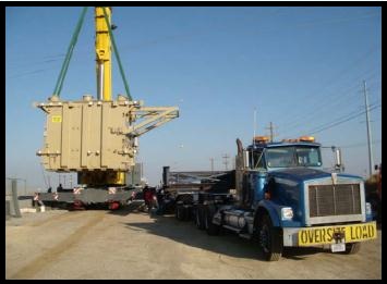 Transport & Rigging of Transformer to Fellows, CA Transport & Rigging of Transformer to Fellows, CA