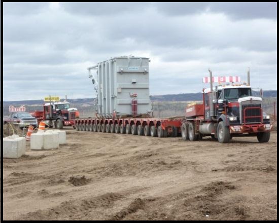 Transport & Rigging of Transformer to North Battleford, SK Transport & Rigging of Transformer to North Battleford, SK