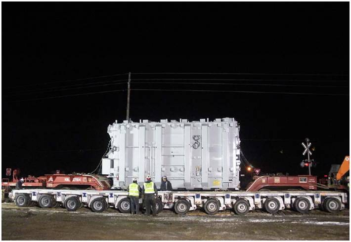 Transport & Rigging of Transformer to Brookston, IN Transport & Rigging of Transformer to Brookston, IN