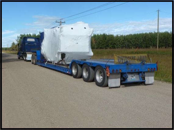 Transport & Rigging of Transformer to Moon Lake, AB Transport & Rigging of Transformer to Moon Lake, AB